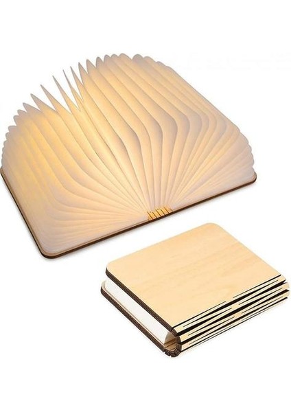 LED Ahşap Kitap Lambası, Katlanır Manyetik Kitap Lambası, LED USB Şarj Edilebilir Kağıt Lamba (Yurt Dışından)