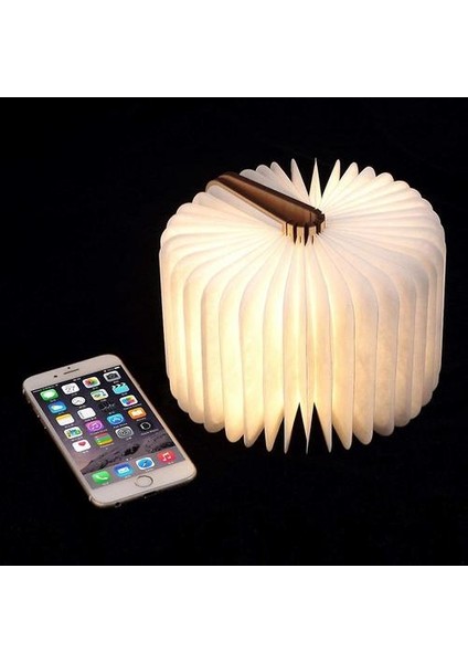 LED Ahşap Kitap Lambası, Katlanır Manyetik Kitap Lambası, LED USB Şarj Edilebilir Kağıt Lamba (Yurt Dışından)