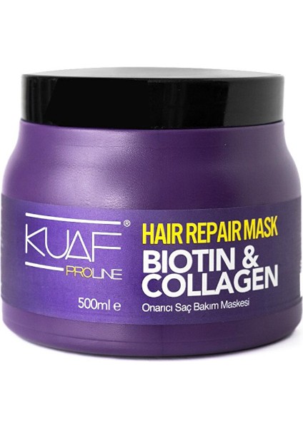 Biotin & Kolojen Saç Maskesi 500 ml Tüm Saç Tipleri için Yenileyici Onarıcı Etki