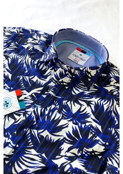 Büyük Çiçekli Saks Uzun Kol Çocuk Gömleği fiyatları