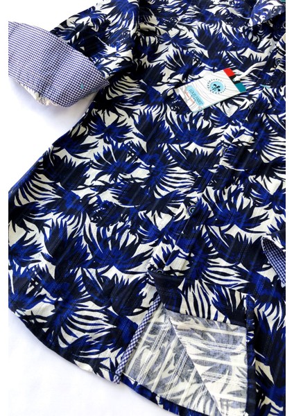 Büyük Çiçekli Saks Uzun Kol Çocuk Gömleği fırsatları