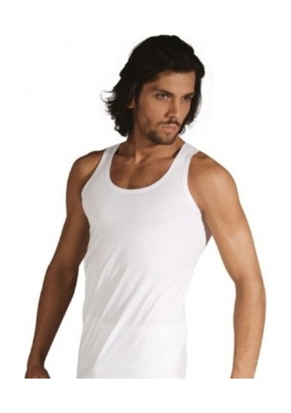 6'lı Paket Klasik Erkek Atlet Beyaz