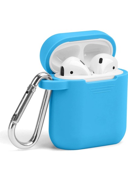 Airpods Silikon Kılıf 1. ve 2. Nesil Uyumlu Koruma Kılıf Kancalı