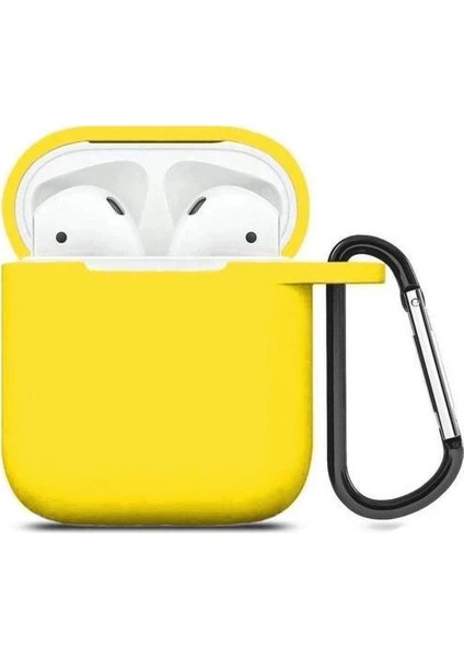 Airpods Silikon Kılıf 1. ve 2. Nesil Uyumlu Koruma Kılıf Kancalı