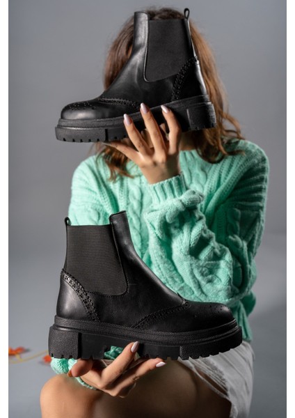 Siyah Cilt Kadın Bot 00123000