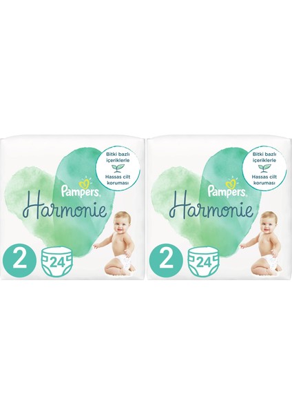 Pampers Harmonie Bebek Bezi Beden:2 (4-8 Kg) Mini 48 Adet Süper Paket