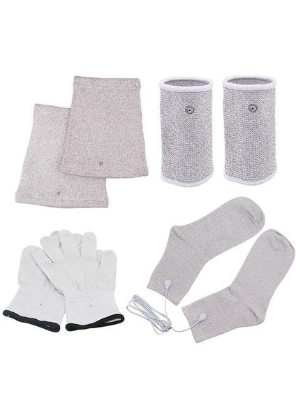 Ems Elektrot Arıtma Eldivenleri + Çorap + Diz Pedleri + Bilgiler Acupressure Cihazı(Yurt Dışından)