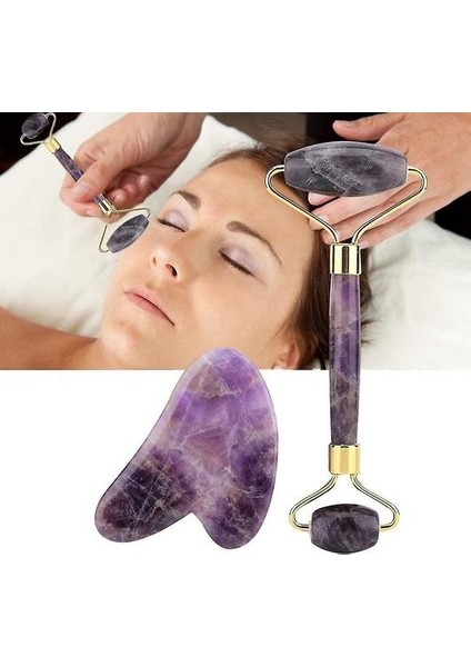 Natural Jade Roller - Kırışıklıklar Için% 100 Doğal Kuvars Taş Yüz Masajı (Yurt Dışından)
