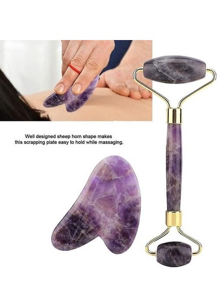 Natural Jade Roller - Kırışıklıklar Için% 100 Doğal Kuvars Taş Yüz Masajı (Yurt Dışından)