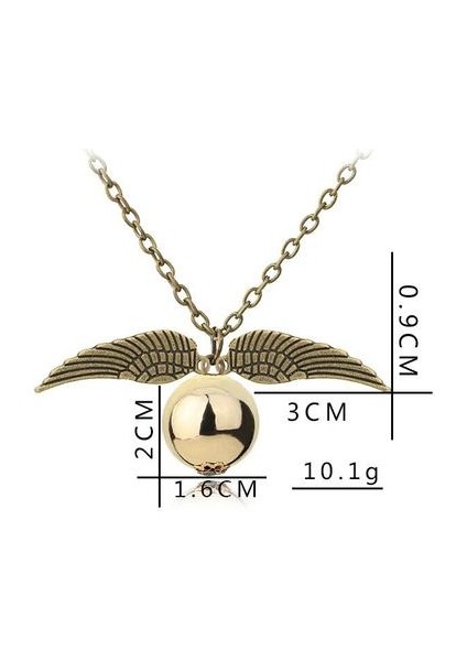 24 Adet / Grup Büyücü Okul Melek Kanatları Arayıcı Charm Quidditch Altın Snitch Kolye (Yurt Dışından)
