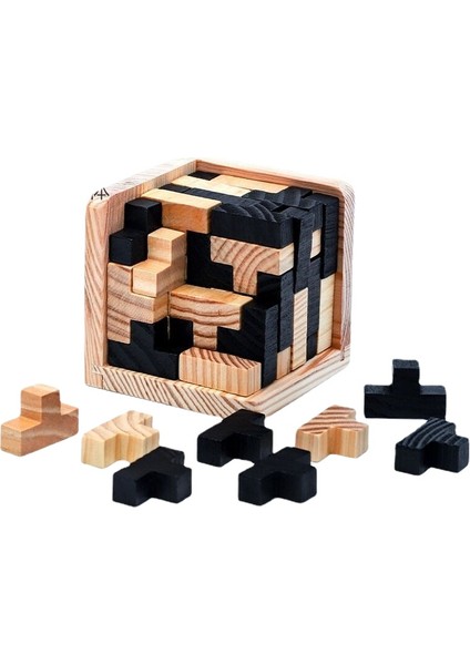 Luban Lock Tetris Eğlence Ahşap Oyuncak (Yurt Dışından)