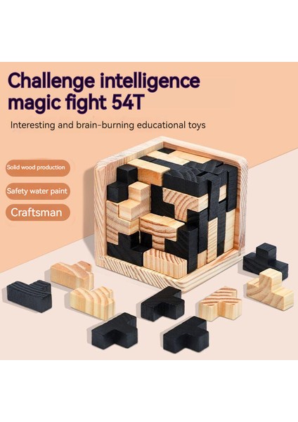 Luban Lock Tetris Eğlence Ahşap Oyuncak (Yurt Dışından)
