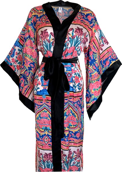 Mita Concept Special Edition Ipeksi Saten Yarasa Kol Kimono