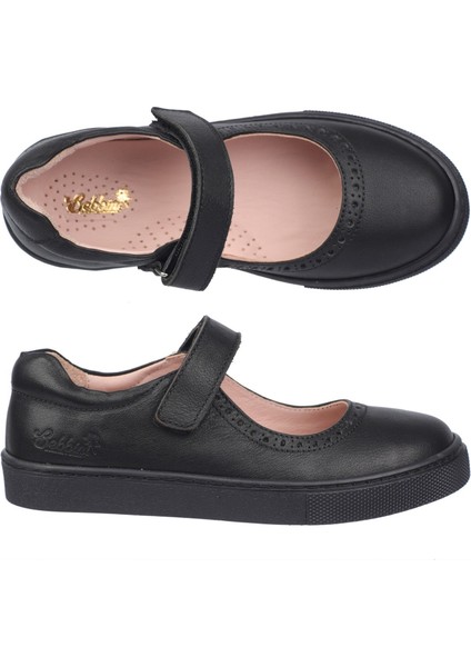 Siyah Kız Çocuk Okul Ayakkabısı