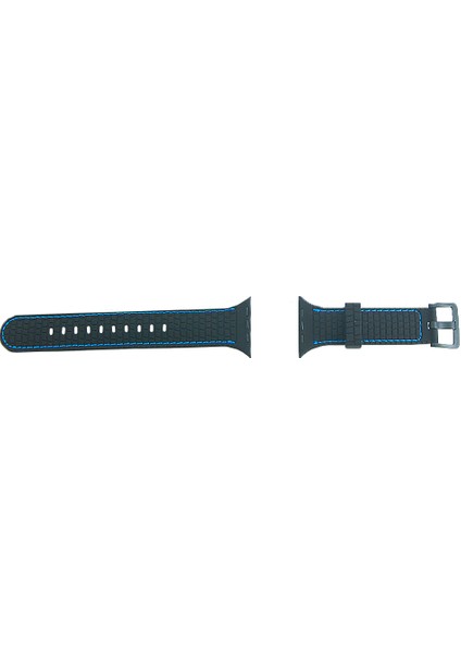 Apple Watch 5 Ile Uyumlu Delikli Vlahovic 38-40MM Dikişli Tokalı Kordon Siyah fiyatları