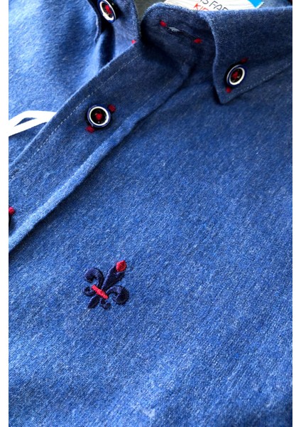 Düz Oduncu Logolu Uzun Kol Çocuk Gömleği modelleri