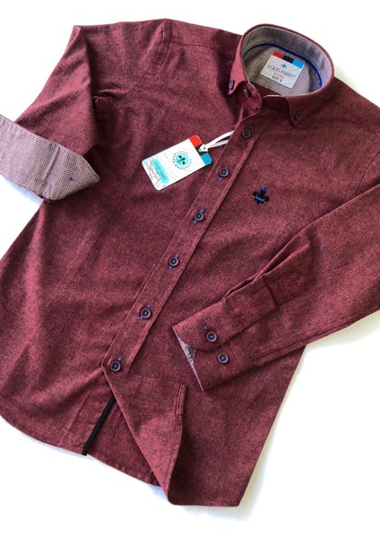 Düz Oduncu Logolu Uzun Kol Çocuk Gömleği modelleri