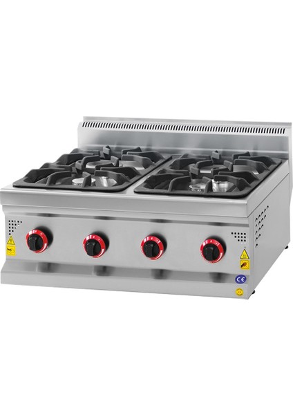 Karacasan Endüstriyel 700 Seri Set Üstü Doğalgazlı Dört Gözlü Ocak
