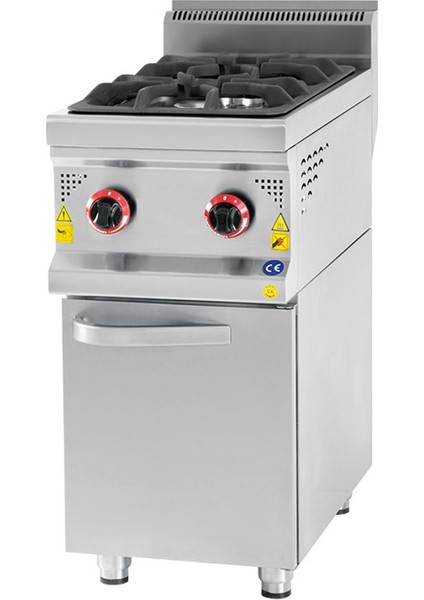 Karacasan Endüstriyel 700 Seri Dolaplı Doğalgazlı Çift Gözlü Ocak