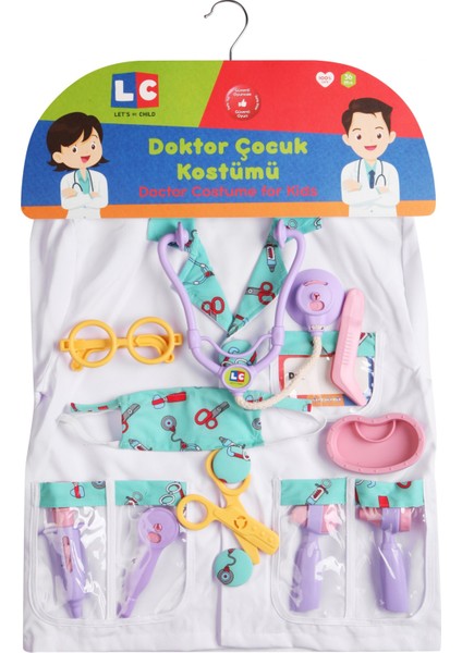 Doktor Çocuk Kostümü - Lila