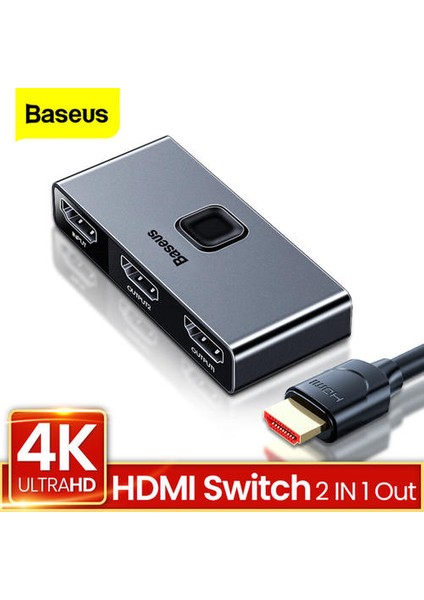 4K HDMI Splitter Bi-Yönlü 2.0 HDMI Anahtarı 1x2 2x1 Adaptör 2 Aradan 1 Out Dönüştürücü HDMI Anahtarlayıcı