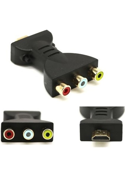 1 Adet / Grup Yüksek Kalite Altın Kaplama HDMI ile Uyumlu 3 Rgb Rca Video Ses Adaptörleri Av Bileşen Dönüştürücüler | HDMI Kabloları