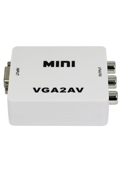 VGA Av Rca Mini 1080 P Converte Adaptörü Dönüştürücü 3.5mm Sesli VGA2AV Cvbs + Ses Dönüştürücü Hdtv Pc Ps4 Ps3 | Mini VGA | VGA Tovga - Av Rca