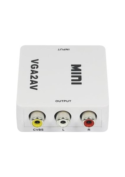 VGA Av Rca Mini 1080 P Converte Adaptörü Dönüştürücü 3.5mm Sesli VGA2AV Cvbs + Ses Dönüştürücü Hdtv Pc Ps4 Ps3 | Mini VGA | VGA Tovga - Av Rca