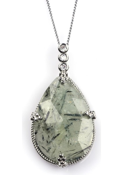 Prehnite Doğal Taş Kolye