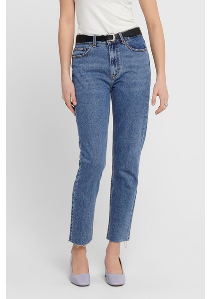 Kadın Yüksek Bel Jean Pantolon 65515171549 Koyu Mavi modelleri