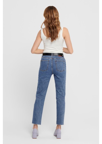 Kadın Yüksek Bel Jean Pantolon 65515171549 Koyu Mavi indirimleri