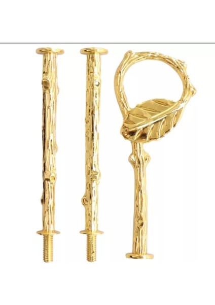 Kek Standı Aparatı Yaprak Model Gold