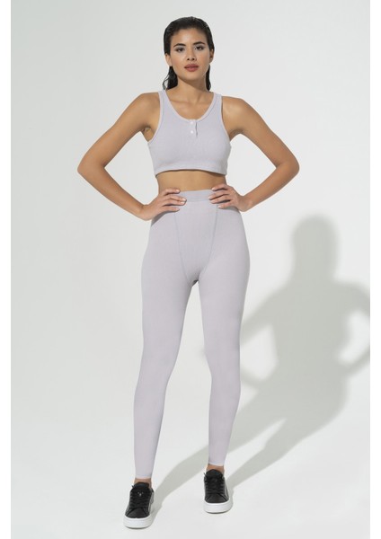 For You Moda 3'lü Fitilli Activewear Set S27248