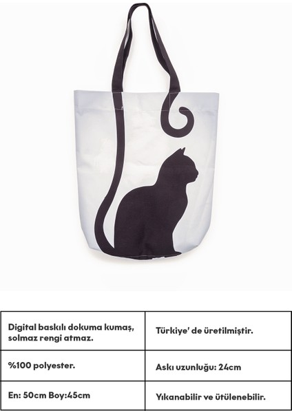 Kedi Desenli Bez Çanta fiyatları