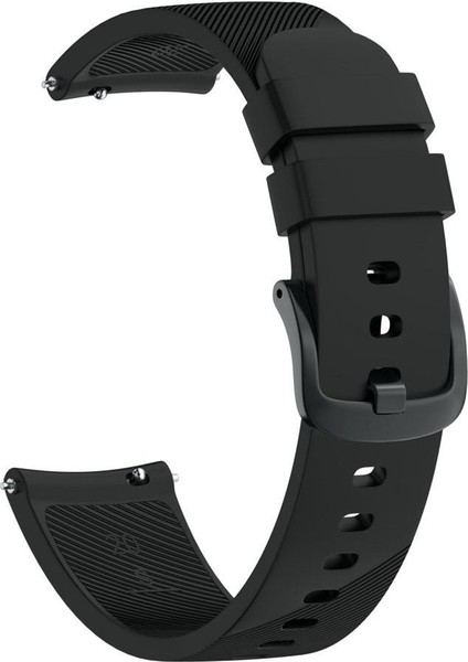 Samsung Galaxy Watch 42 mm Için Silikon Kordon Kayış Siyah