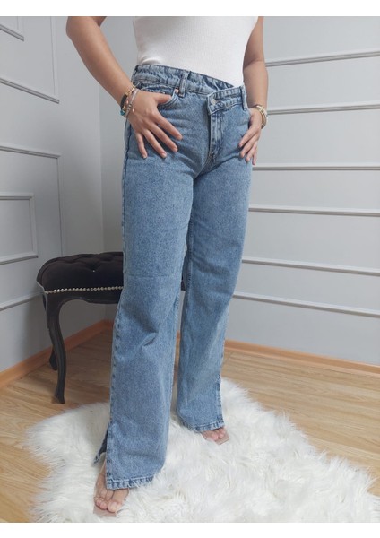 Çapraz Kemerli Kot Pantolon modelleri