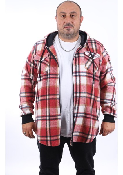 Büyük Beden Kapüşonlu Sweat Çift Cep 22204-BORDO fiyatları