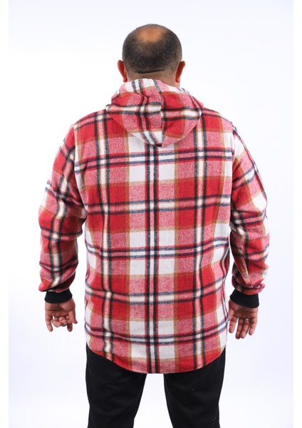 Büyük Beden Kapüşonlu Sweat Çift Cep 22204-BORDO modelleri