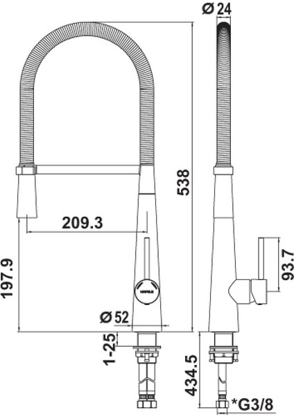 Telma Pull Eviye Bataryası Parlak Krom
