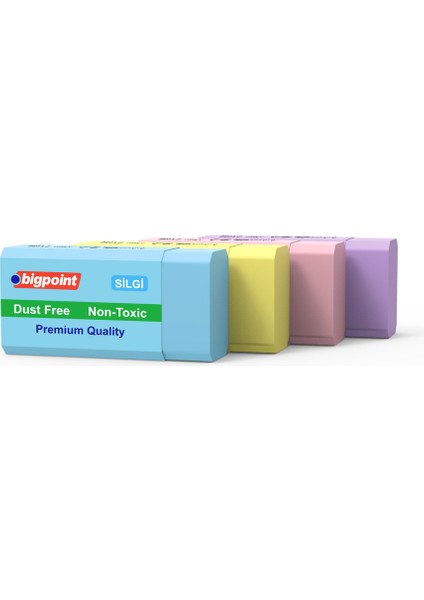 Orta Boy Premium Pastel Silgi 4'lü