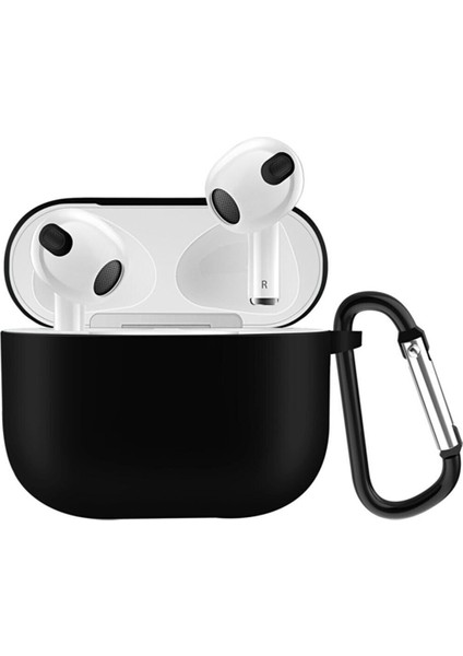 Airpods 3. Nesil Uyumlu Silikon Airpods Kılıf+Kancalı