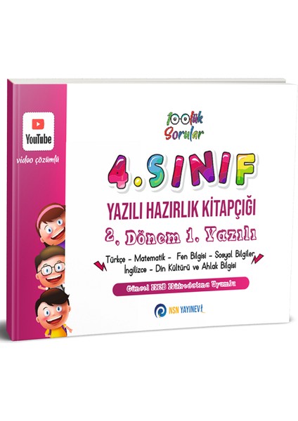 NSN Yayınevi 4. Sınıf Yazılı Hazırlık Kitapçığı 2. Dönem 1. Yazılı