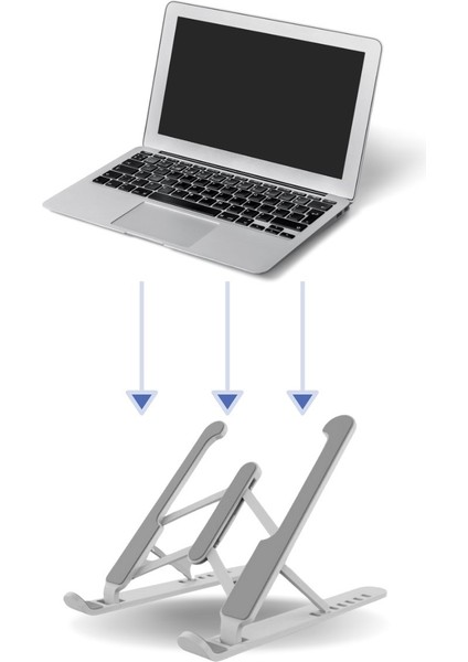 Ayarlanabilir Plastik Dizüstü Destek Tabanı Katlanabilir Taşınabilir Laptop Sehpası Yükseltici-