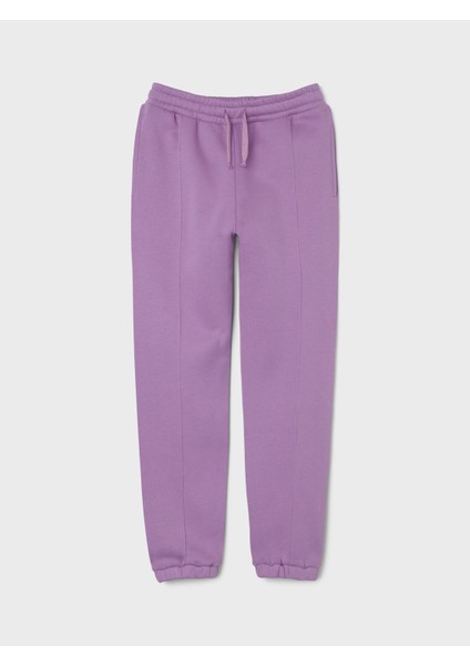 Normal Paça Pembe Kız Çocuk Eşofman Altı Nlfkım R Sweat Pant W. Pıntuck