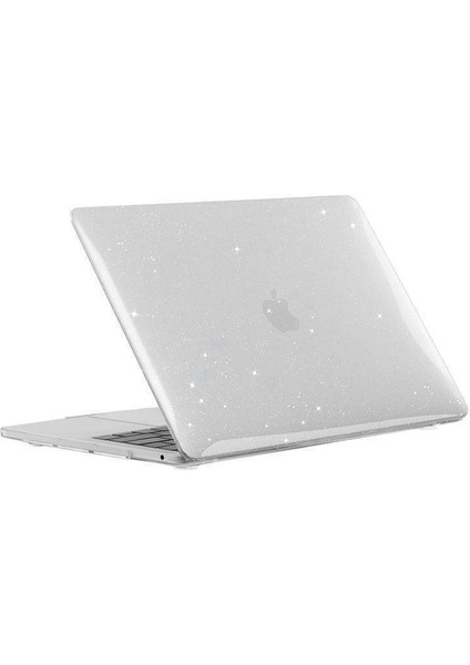 Apple MACBOOK Pro 13' A2338 M2 Işlemcili Kristal Şeffaf Simli Kılıf