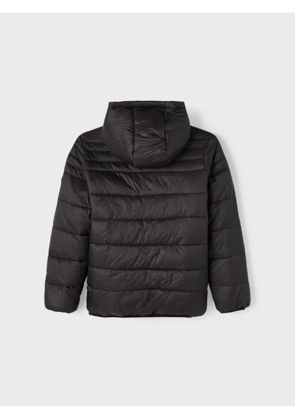 Düz Siyah Erkek Çocuk Yelek Nlmmıke Puffer Jacket