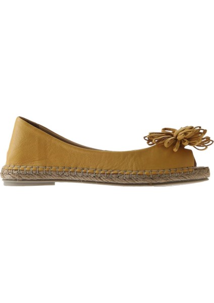 Sarı Deri Kadın Düz Babet fiyatları