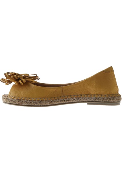 Sarı Deri Kadın Düz Babet fırsatları