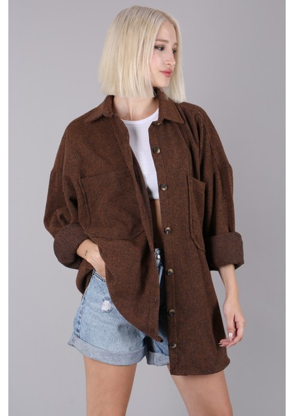 Camel Oversize Gömlek Ceket MG1562