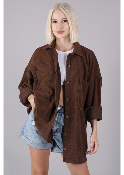 Camel Oversize Gömlek Ceket MG1562